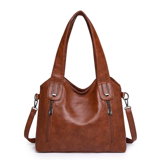 Bolso de hombro de cuero con encanto vintage y elegancia atemporal