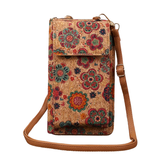 Bolso de hombro boho con flores de algodón, cómodo y elegantemente atemporal