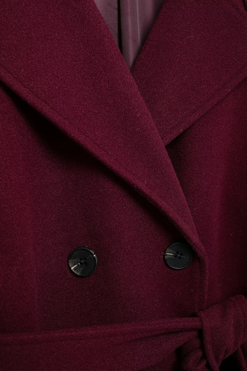 Romee - Abrigo Burdeos Elegante
