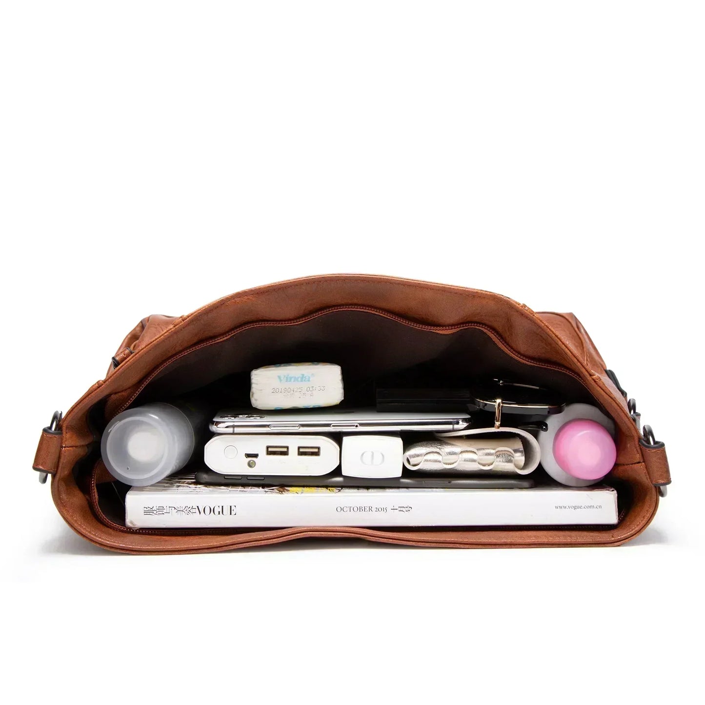 Elegante bolsa de cuero de alta calidad, cómoda y atemporal.