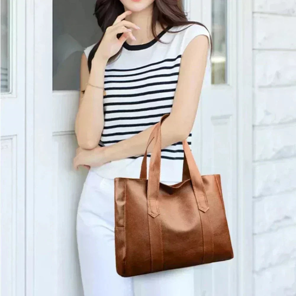 Elegante bolso de mano de cuero de lujo, cómodo y atemporal para cualquier ocasión