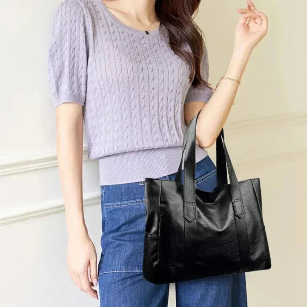 Elegante bolso de mano de cuero de lujo, cómodo y atemporal para cualquier ocasión