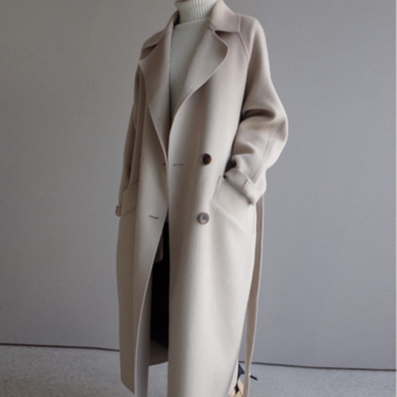 Celeste | Elegante Abrigo Largo de Lana