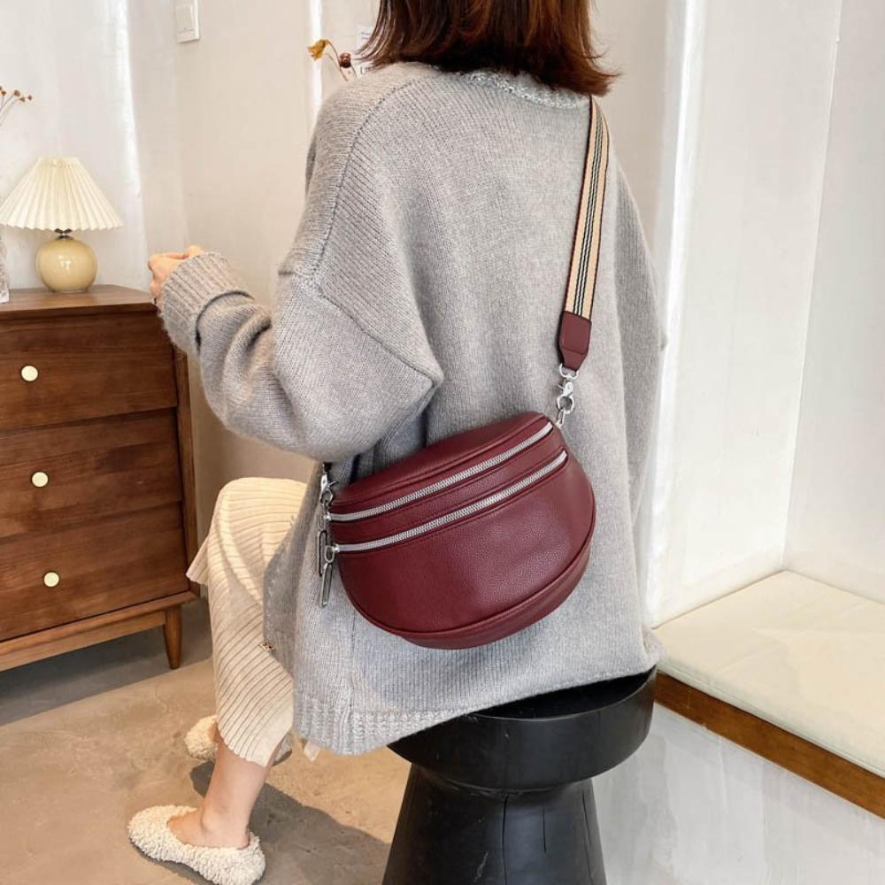 Bolso de hombro elegante de cuero, cómodo y atemporal