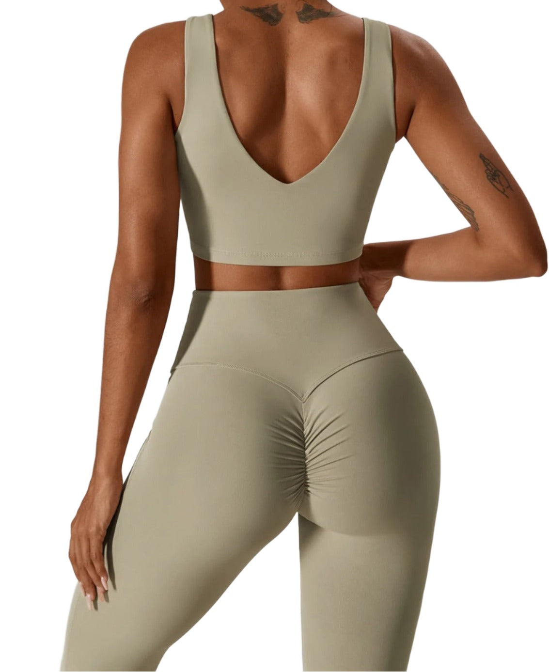 Leggings acampanados con fruncido
