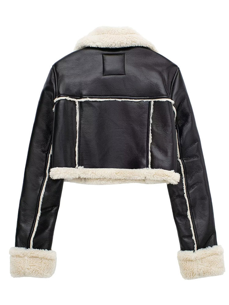 Marbel™ | Elegante chaqueta de cuero con forro de lana