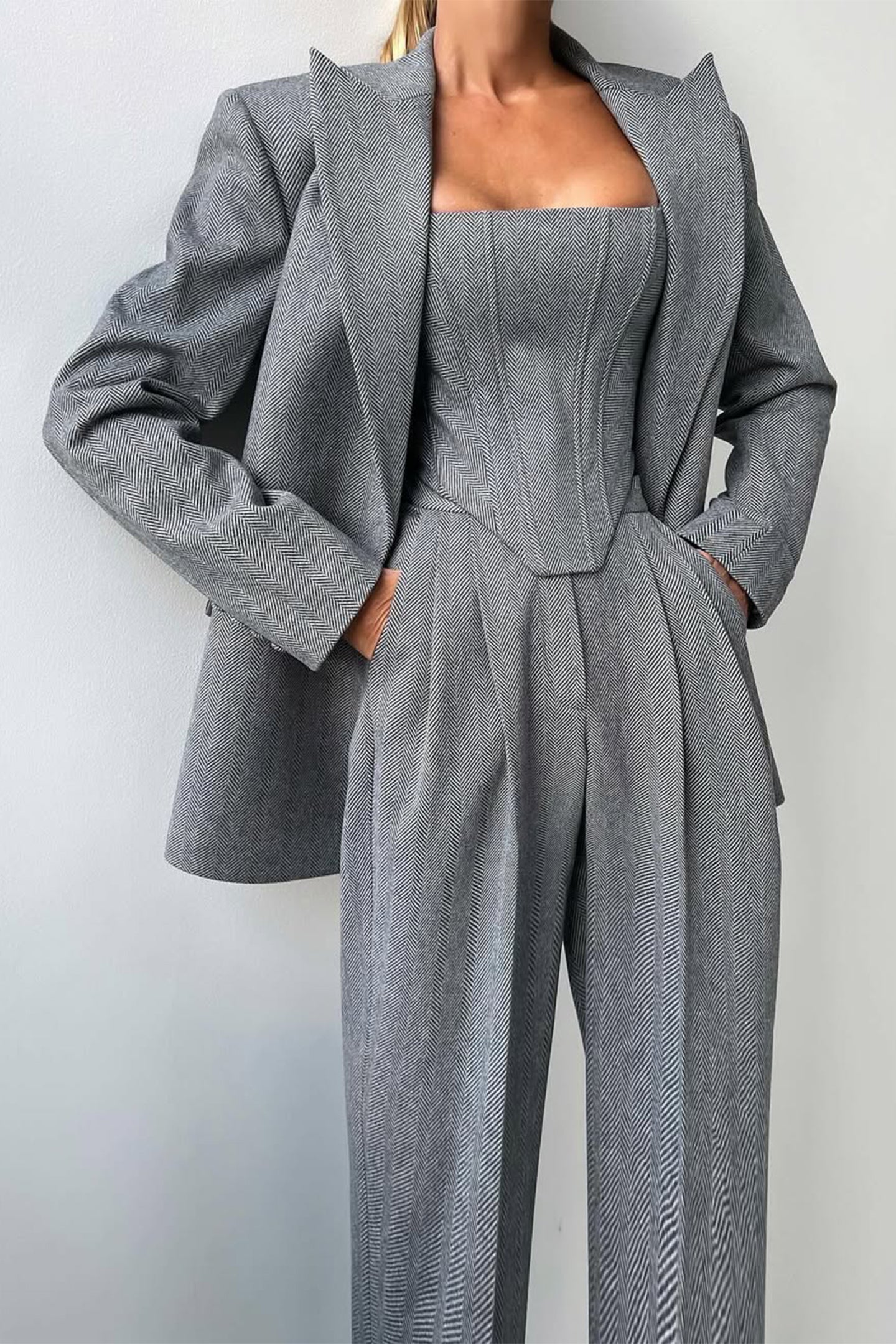 AVELENO – Conjunto de Blazer de Tres Piezas