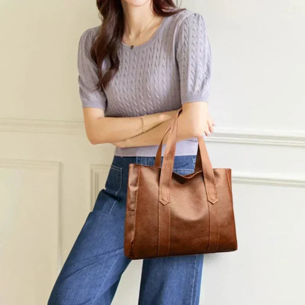 Elegante bolso de mano de cuero de lujo, cómodo y atemporal para cualquier ocasión