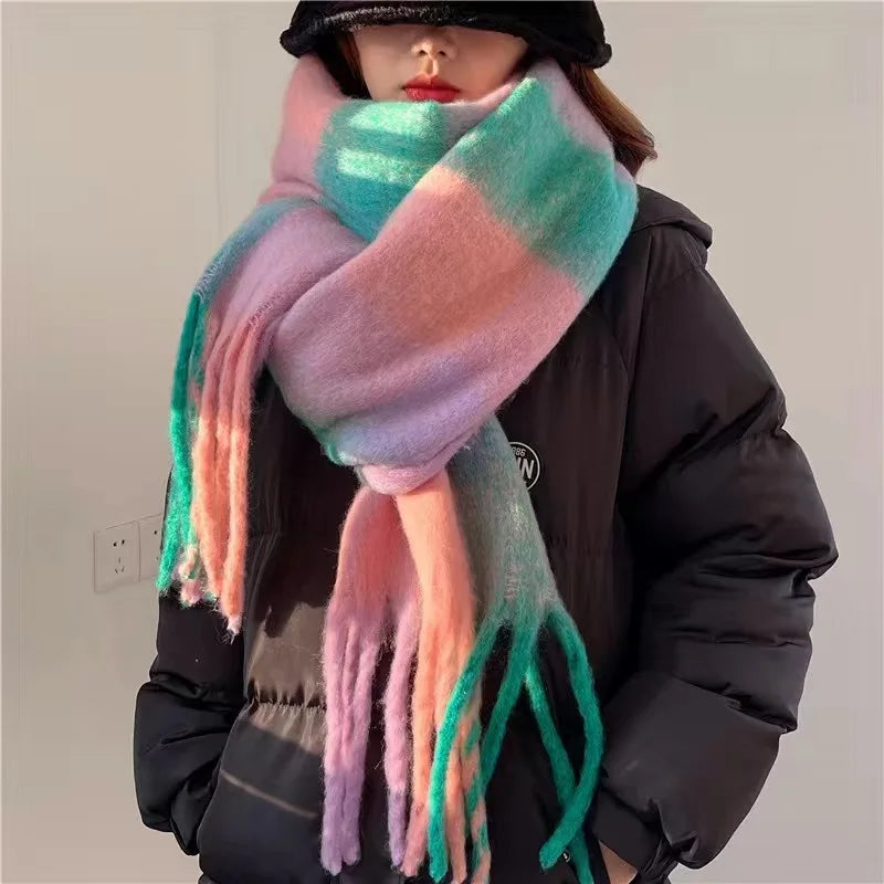 Scarvello | Lujosa Bufanda de Lana Gruesa y Cálida en Colores para un Comodidad Única