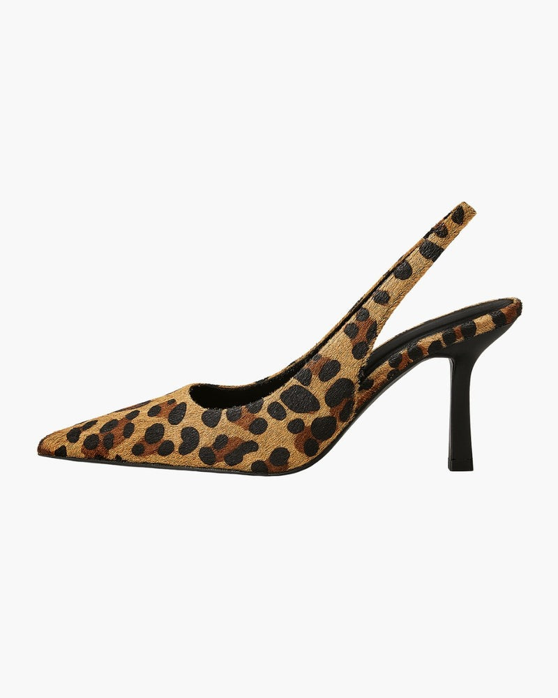 Noa™ | Tacones de Leopardo Kaki