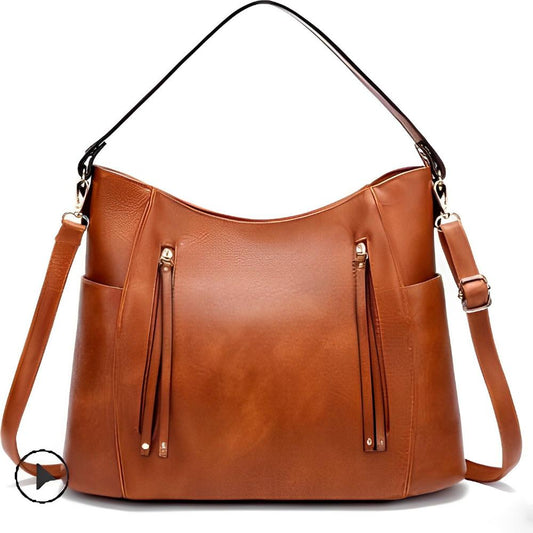 Bolso de hombro vintage de cuero con un diseño atemporal y cómodo