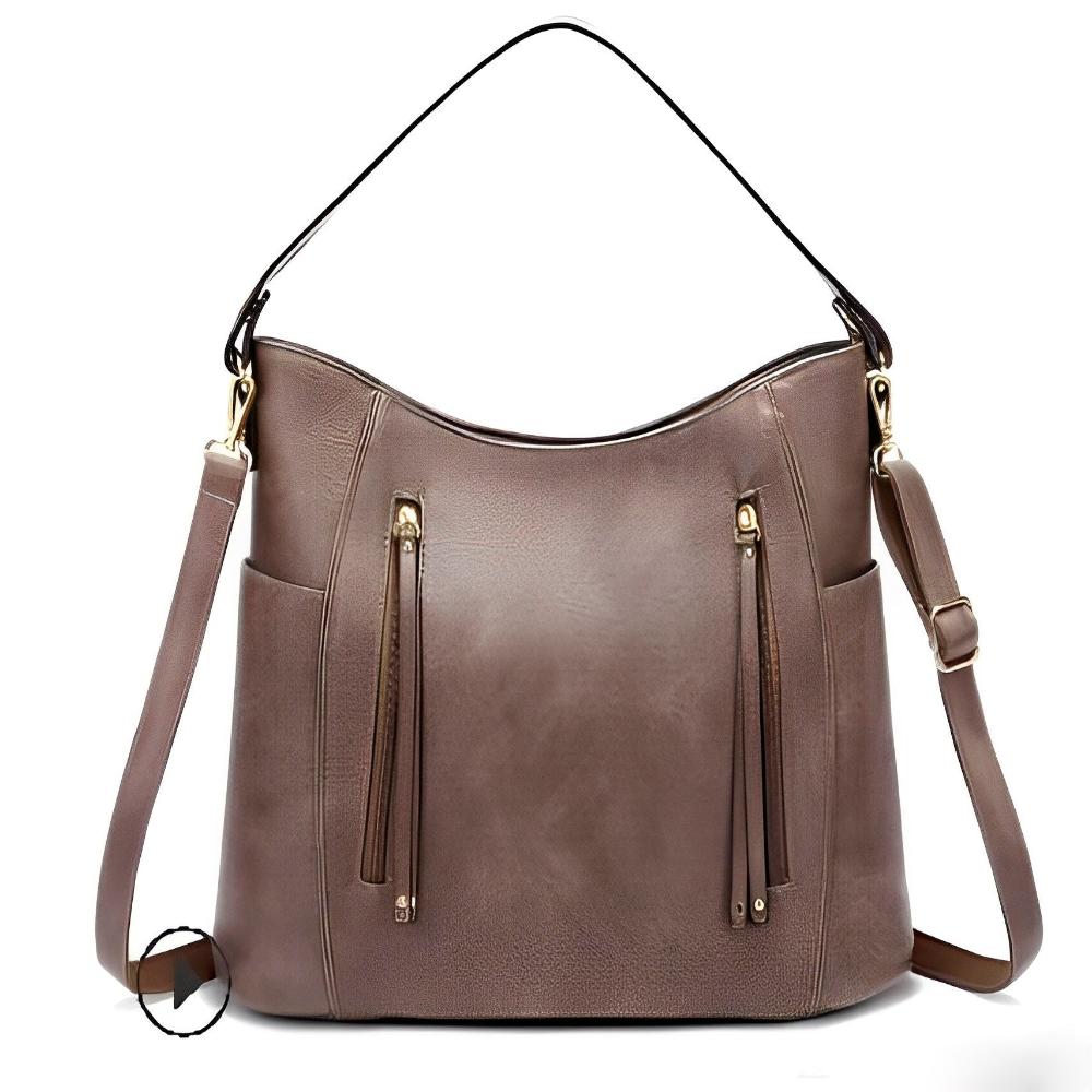 Bolso de hombro vintage de cuero con un diseño atemporal y cómodo