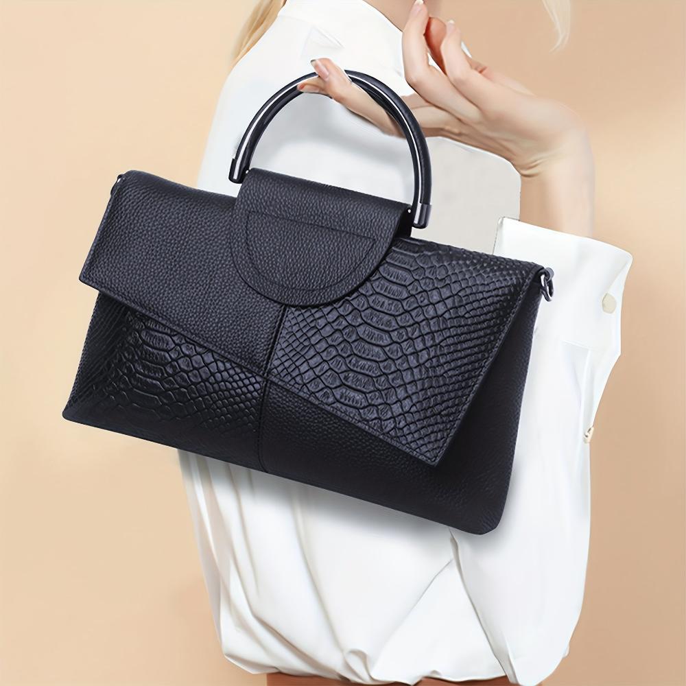 Cassandra | Bolso de lujo con estampado de cocodrilo, cómodo y elegante