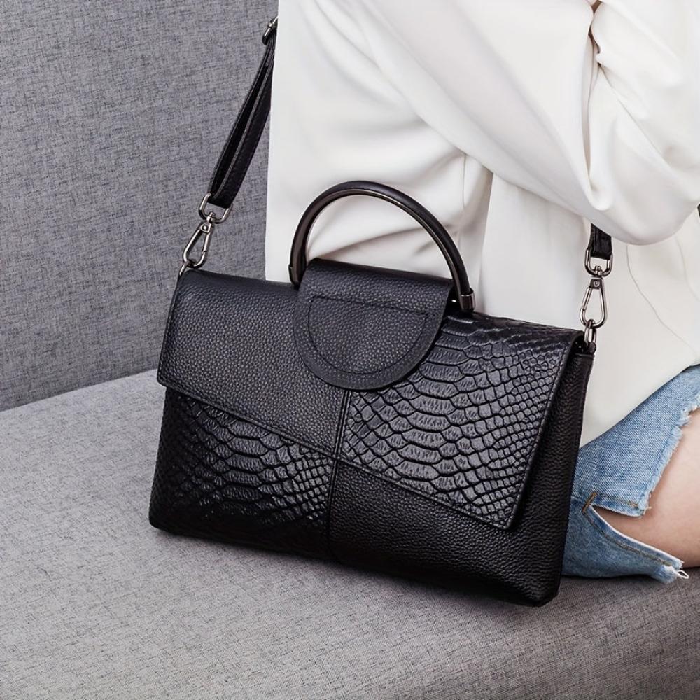 Cassandra | Bolso de lujo con estampado de cocodrilo, cómodo y elegante