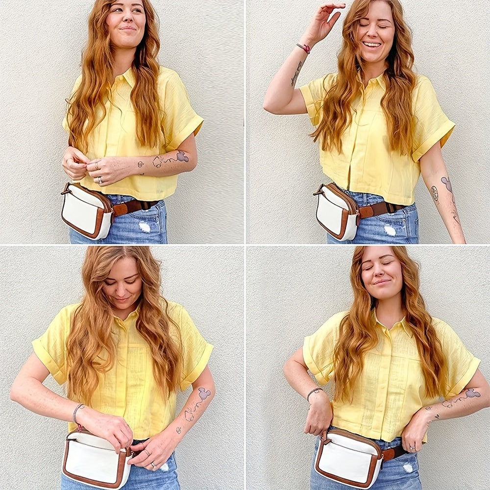 Bolso de hombro de cuero con correa cómoda para uso diario
