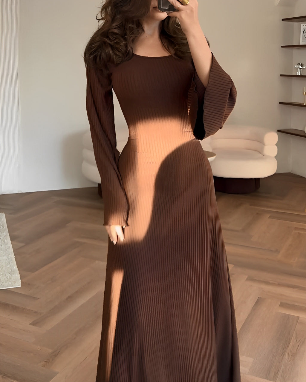 Vestido maxi de punto elegante