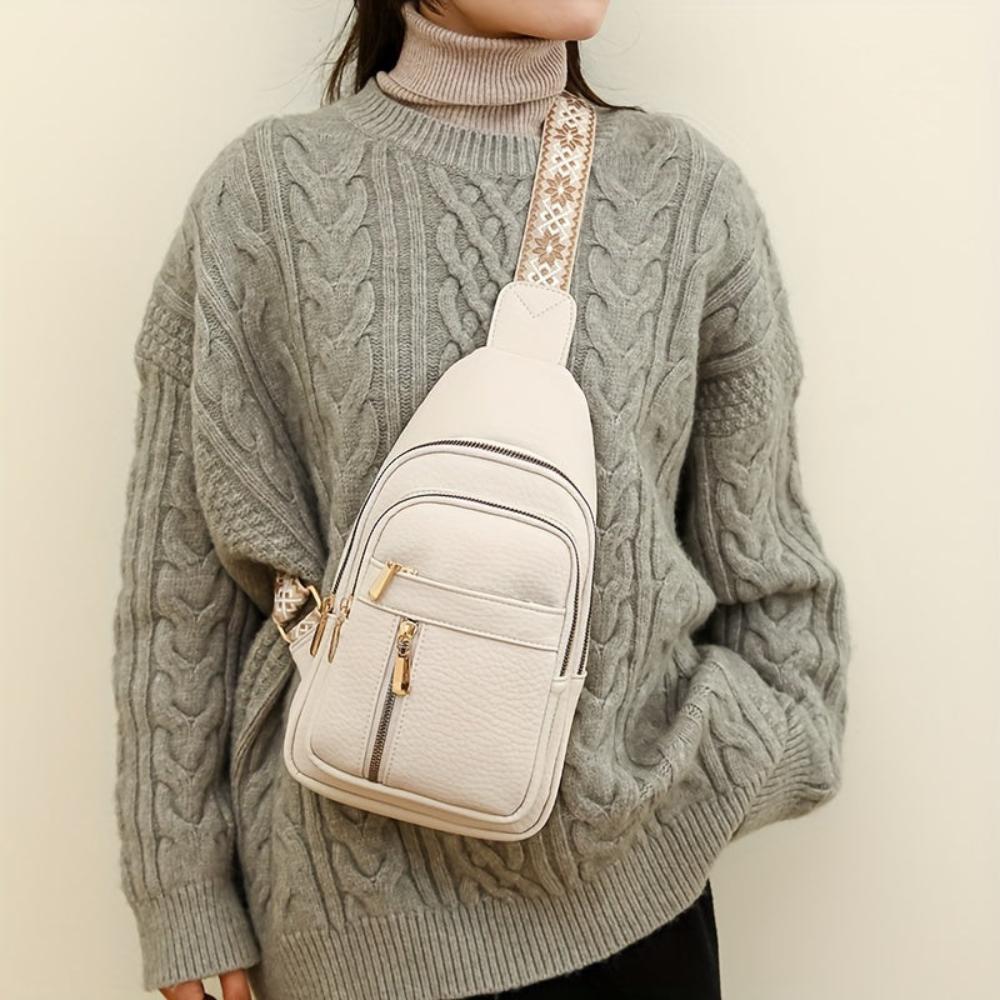Bolso de hombro con ruedas de cuero, cómodo y práctico para el uso diario