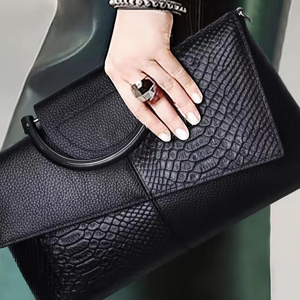 Cassandra | Bolso de lujo con estampado de cocodrilo, cómodo y elegante
