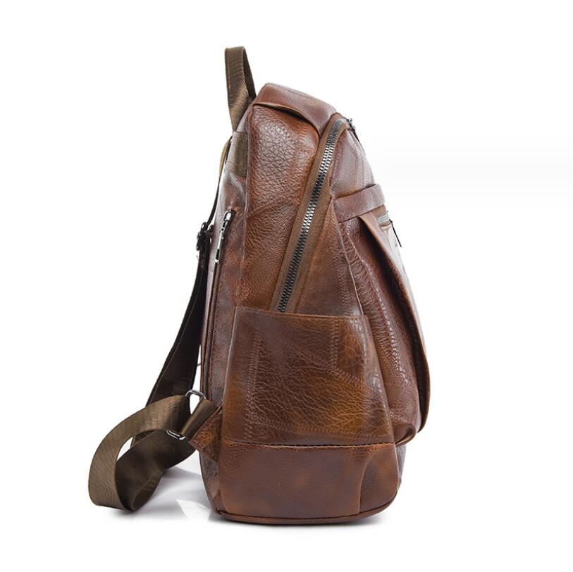 Mochila elegante y atemporal de cuero, cómoda para el uso diario
