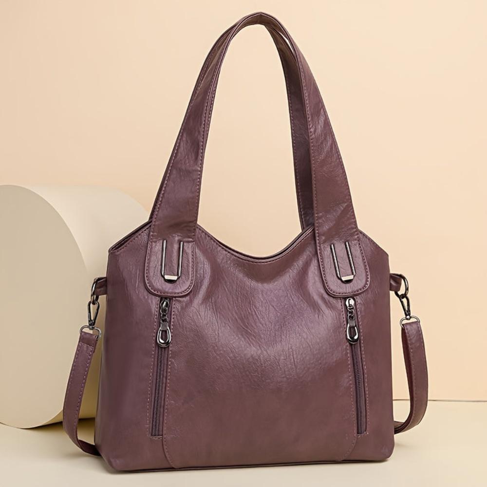 Bolso de hombro de cuero con encanto vintage y elegancia atemporal