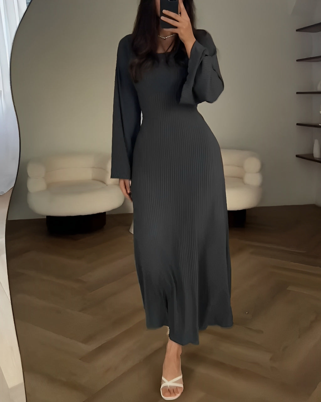 Vestido maxi de punto elegante