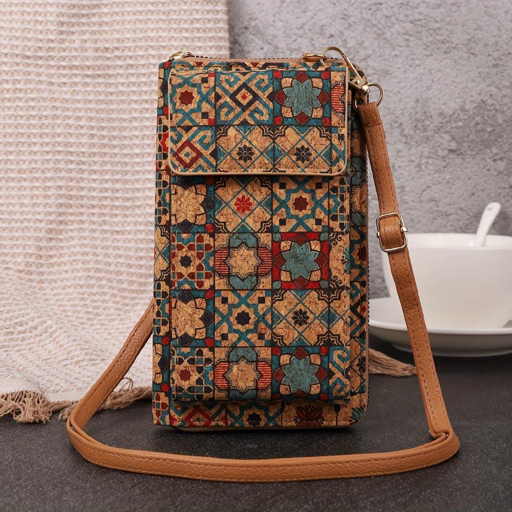 Bolso de hombro boho con flores de algodón, cómodo y elegantemente atemporal