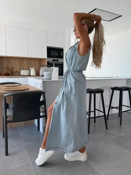 Ivy | Vestido maxi de denim