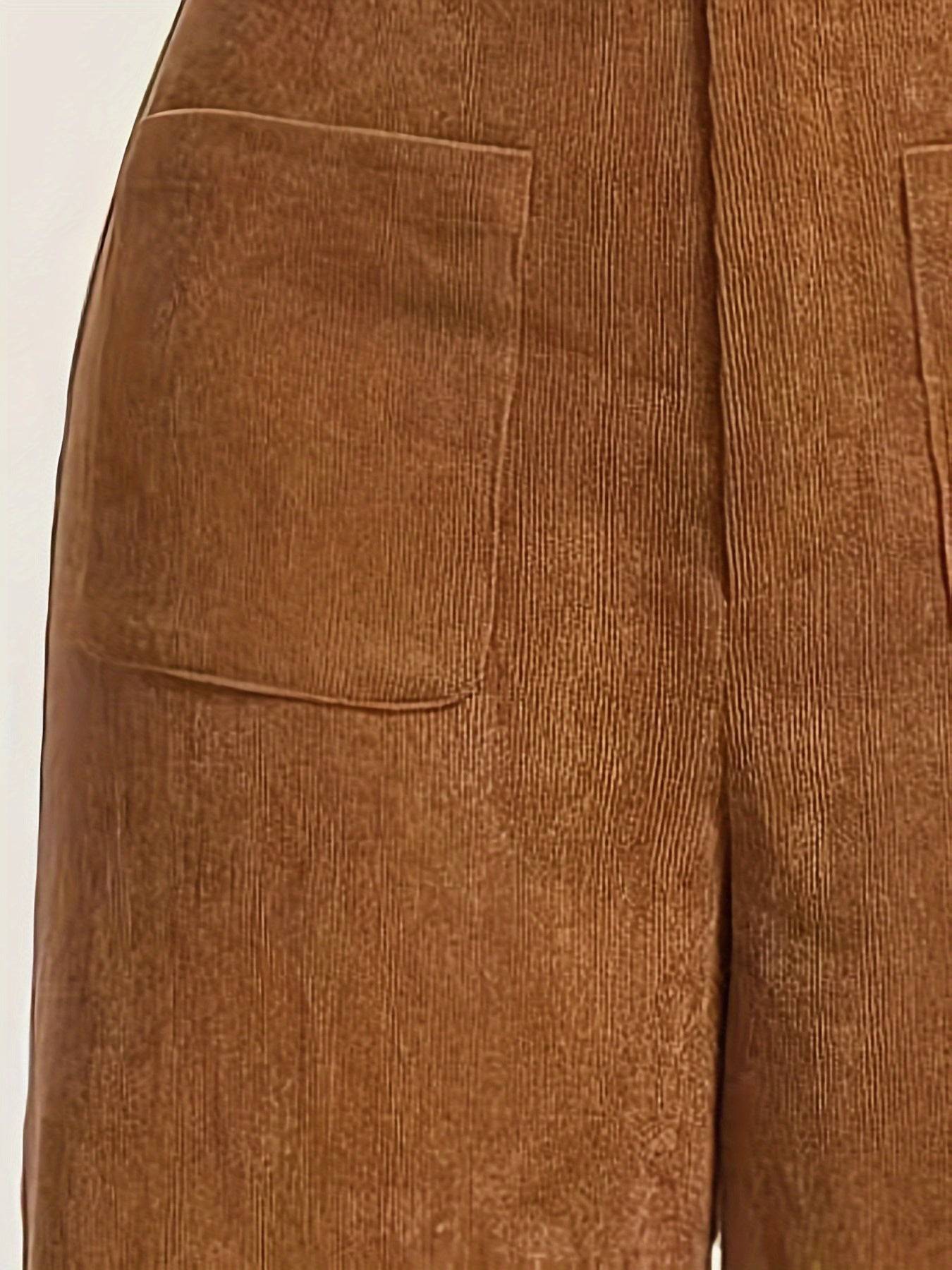 Lara - Pantalón para Mujer de Pierna Recta en Pana