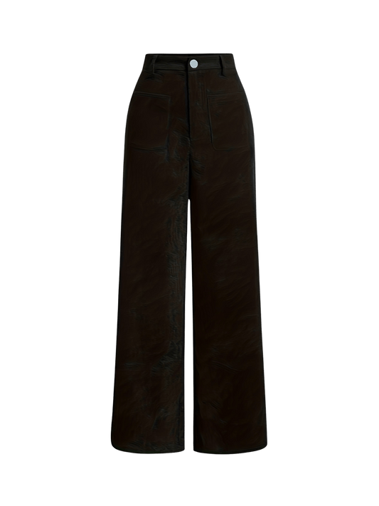 Lara - Pantalón para Mujer de Pierna Recta en Pana