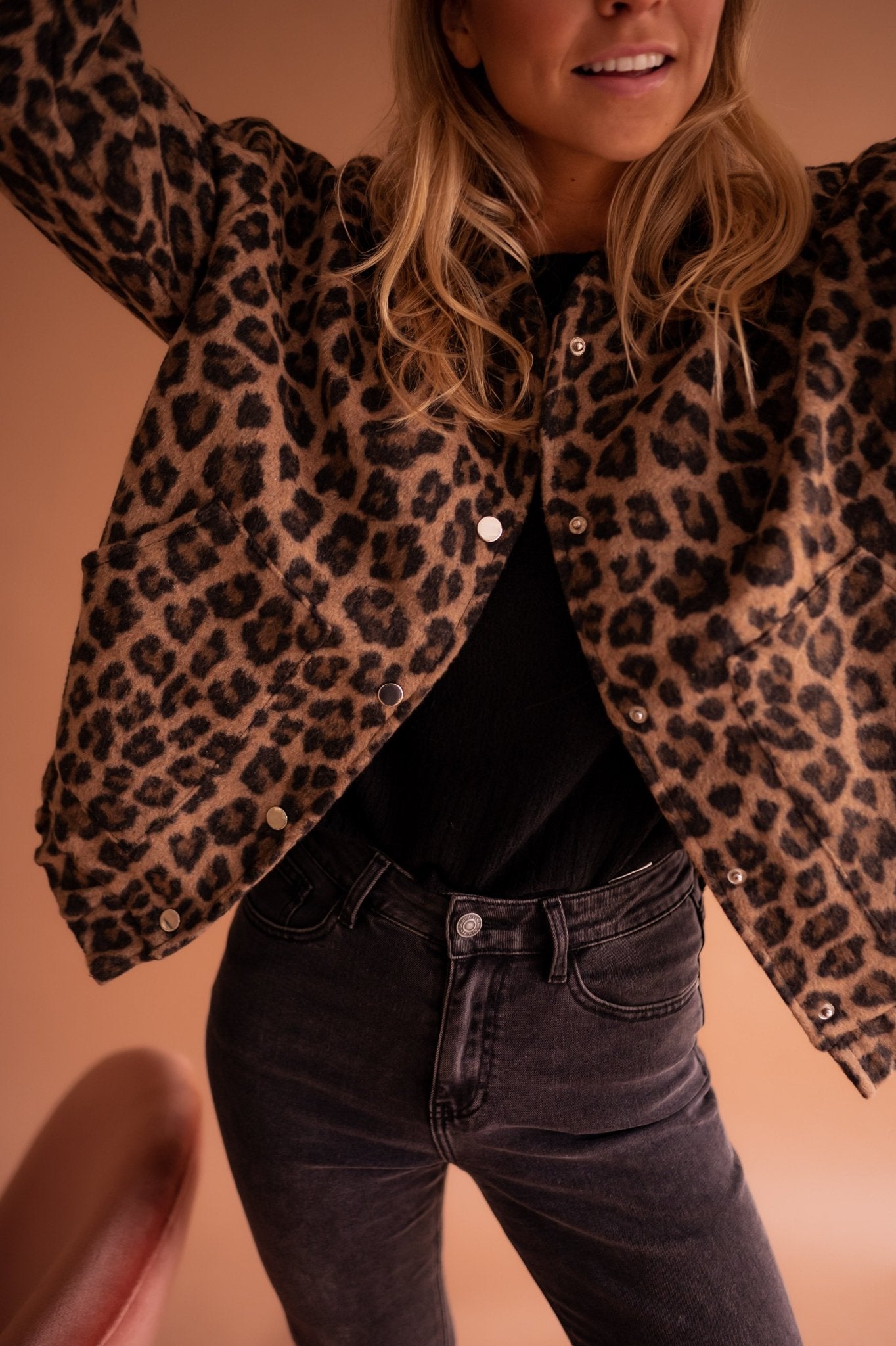 Luna | Chaqueta de moda con estampado de leopardo