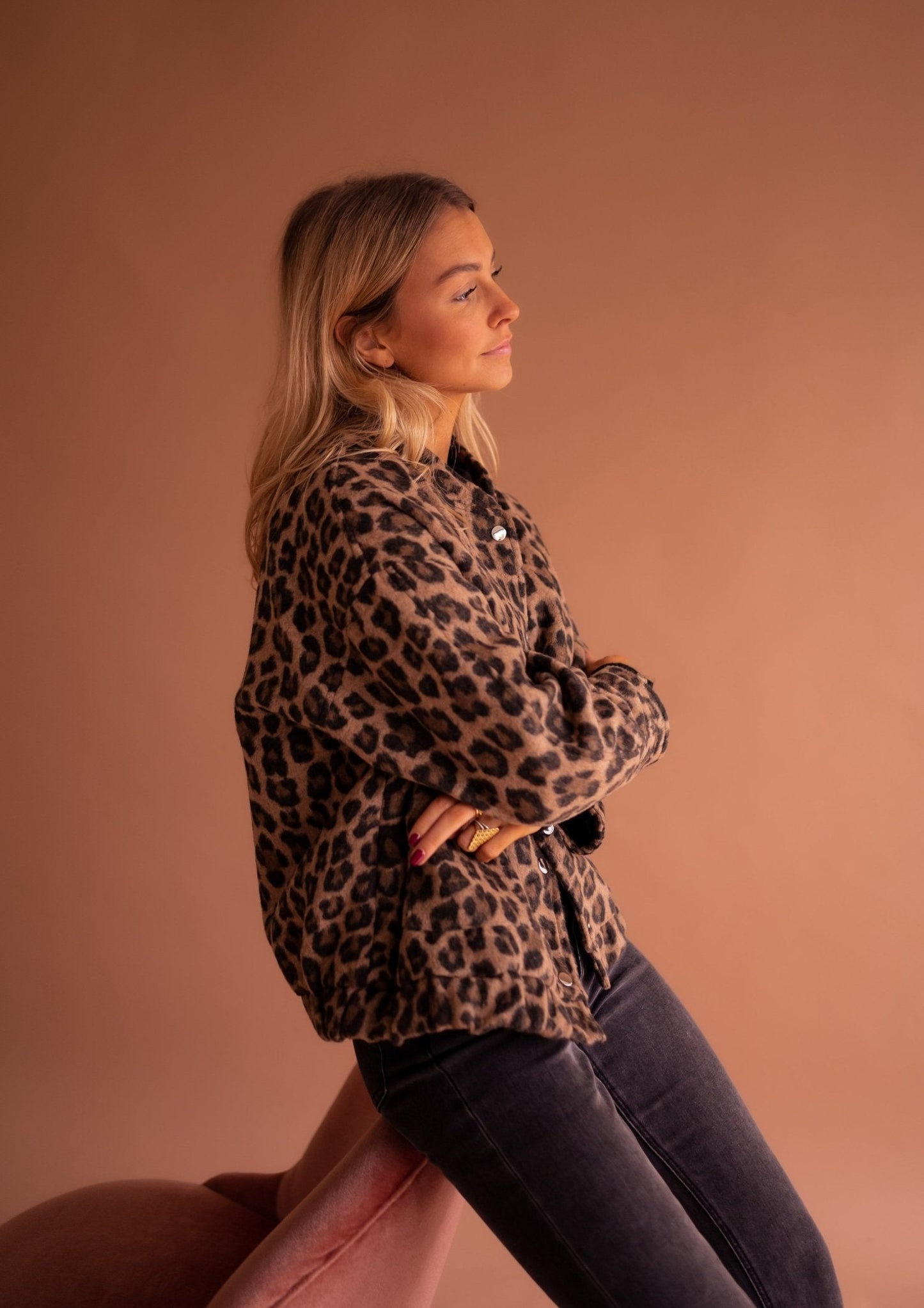 Luna | Chaqueta de moda con estampado de leopardo