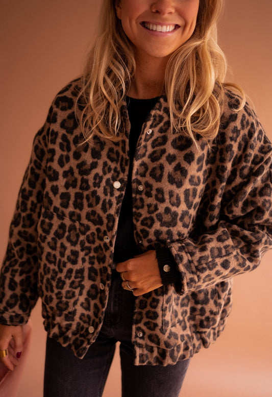 Luna | Chaqueta de moda con estampado de leopardo