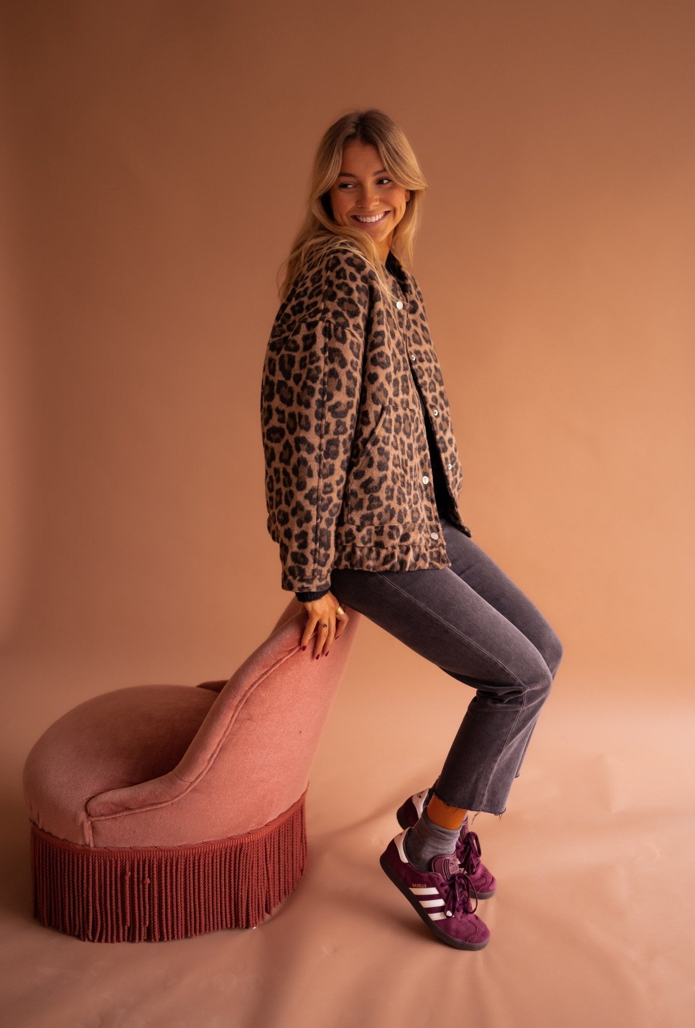 Luna | Chaqueta de moda con estampado de leopardo
