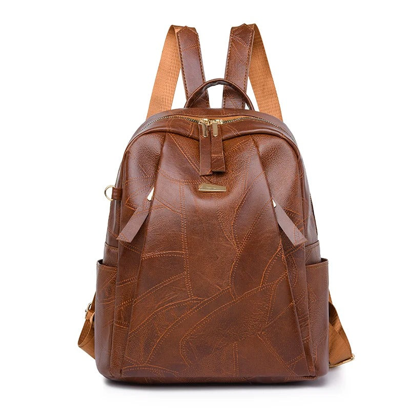 Elegante mochila clásica de cuero, cómoda y atemporal para cualquier ocasión