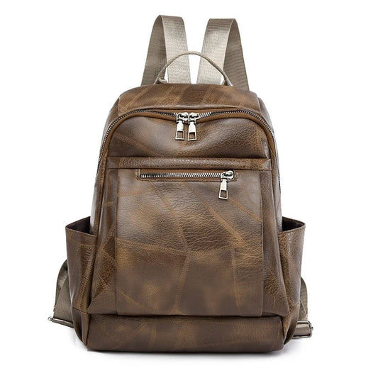Mochila elegante y atemporal de cuero, cómoda para el uso diario