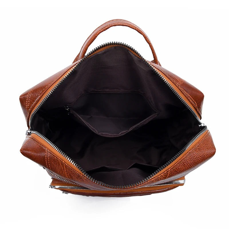 Elegante mochila de herencia de material de alta calidad, cómoda y atemporal
