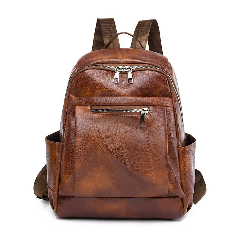 Mochila elegante y atemporal de cuero, cómoda para el uso diario