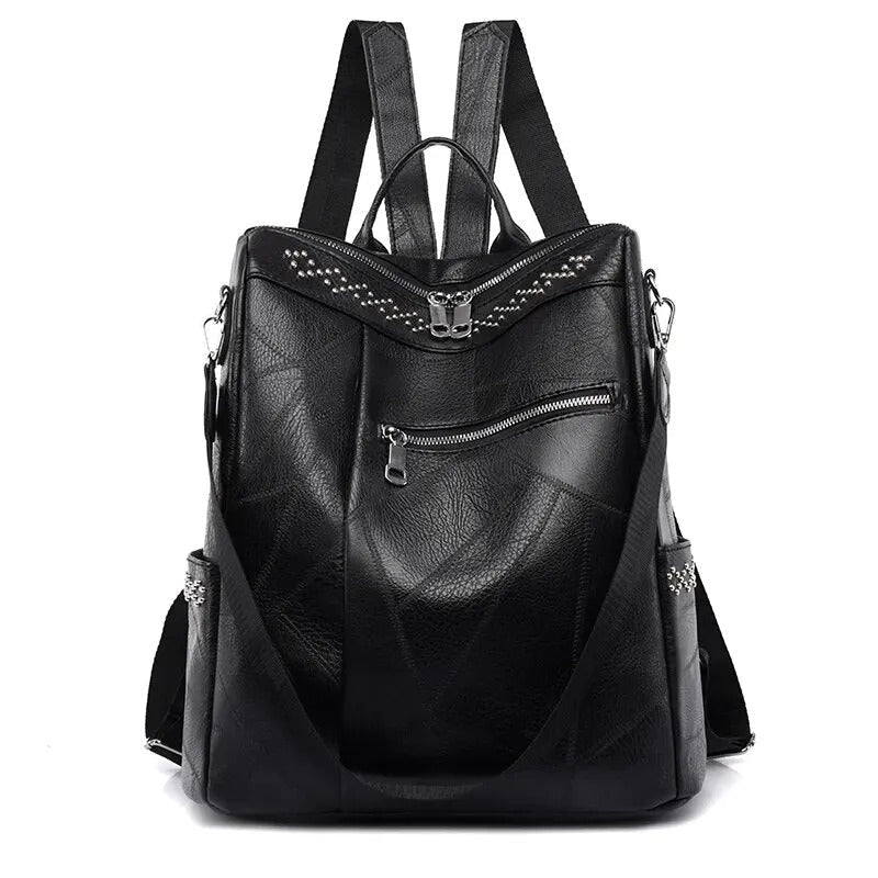 Mochila retro-chic de cuero, cómoda y atemporal para cualquier ocasión