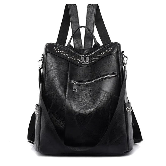 Mochila retro-chic de cuero, cómoda y atemporal para cualquier ocasión