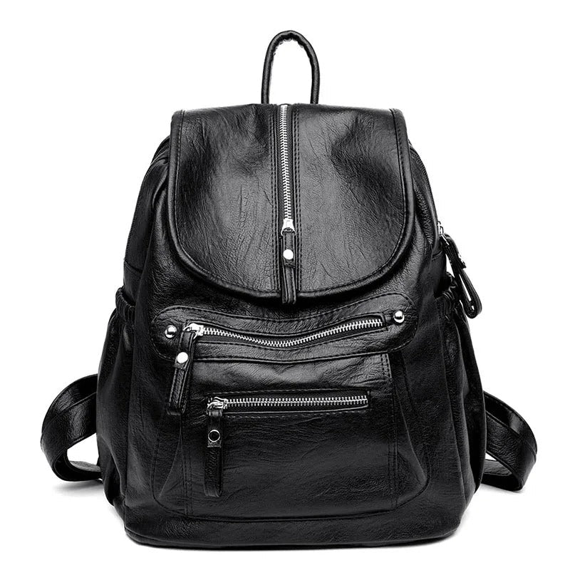 Elegante mochila de cuero, cómoda y atemporal para cualquier ocasión