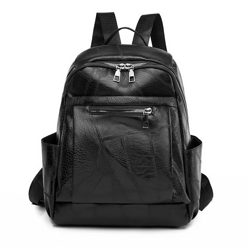 Mochila elegante y atemporal de cuero, cómoda para el uso diario