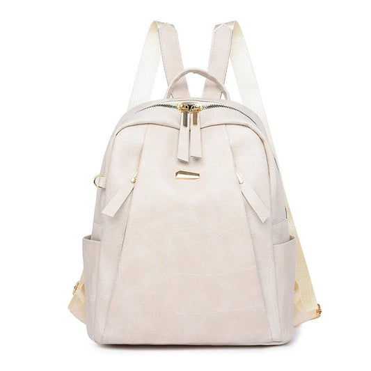 Elegante mochila clásica de cuero, cómoda y atemporal para cualquier ocasión