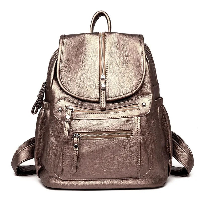 Elegante mochila de cuero, cómoda y atemporal para cualquier ocasión