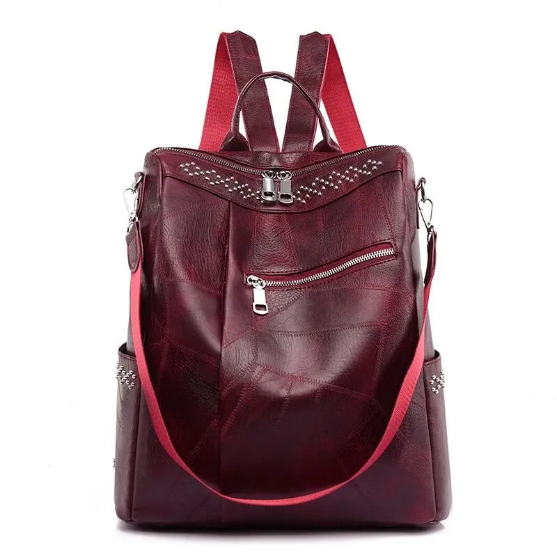 Mochila retro-chic de cuero, cómoda y atemporal para cualquier ocasión
