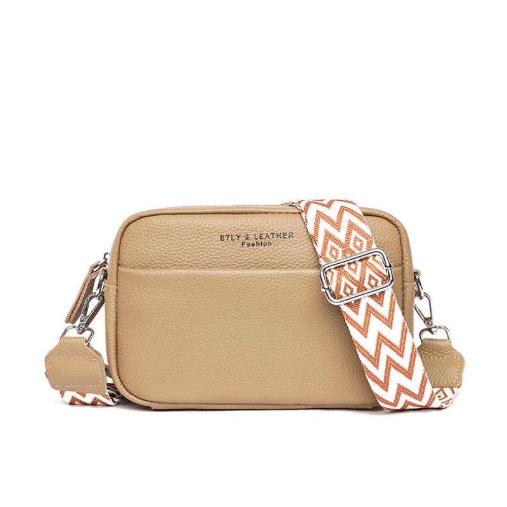 Elegante bolso de hombro de cuero, cómodo y atemporal para cualquier ocasión