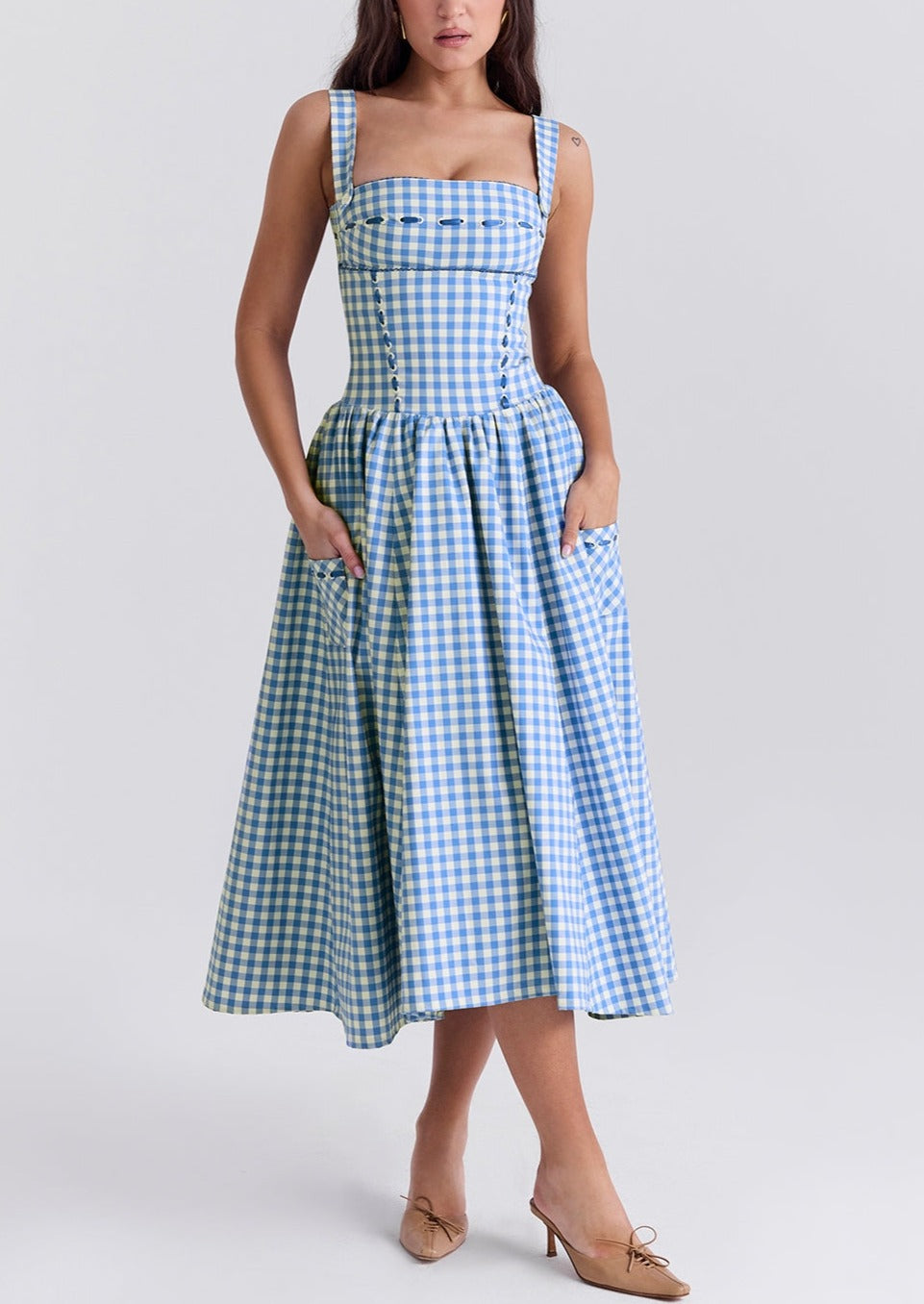 Ariana | Vestido de Verano Midi Sin Mangas
