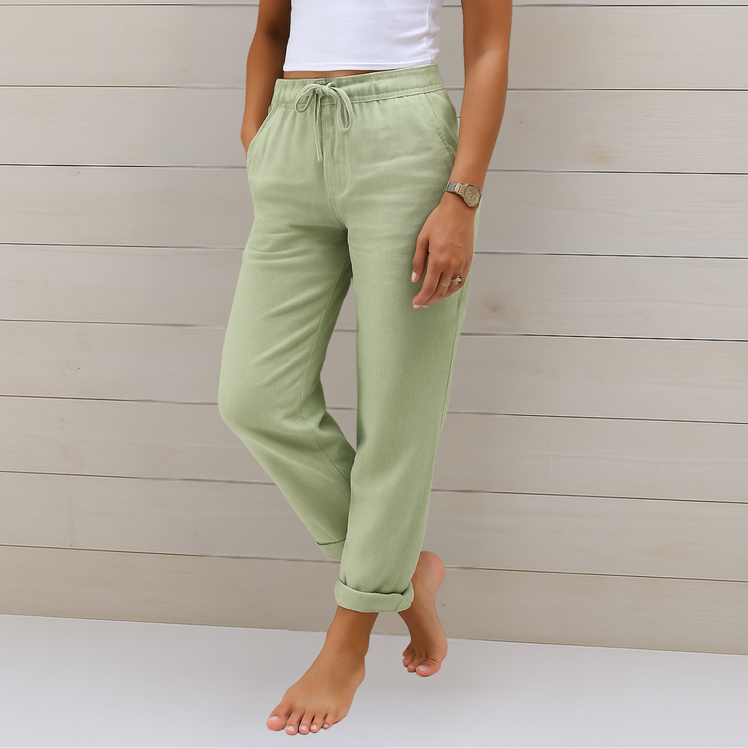 Nora™ | Pantalón premium de lino elástico y transpirable