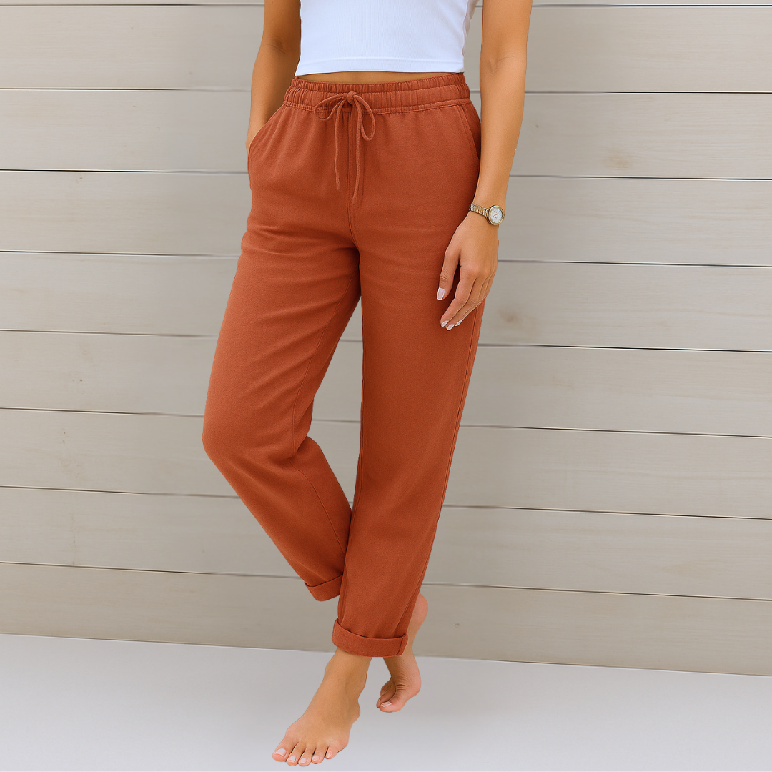 Nora™ | Pantalón premium de lino elástico y transpirable