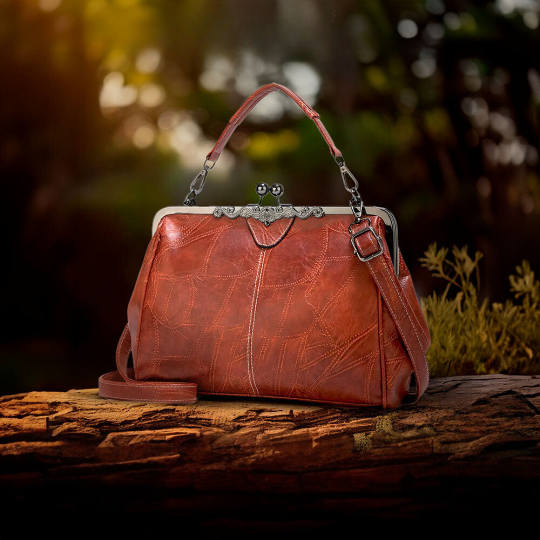 Elegante bolso vintage de cuero, cómodo y atemporal para cualquier ocasión