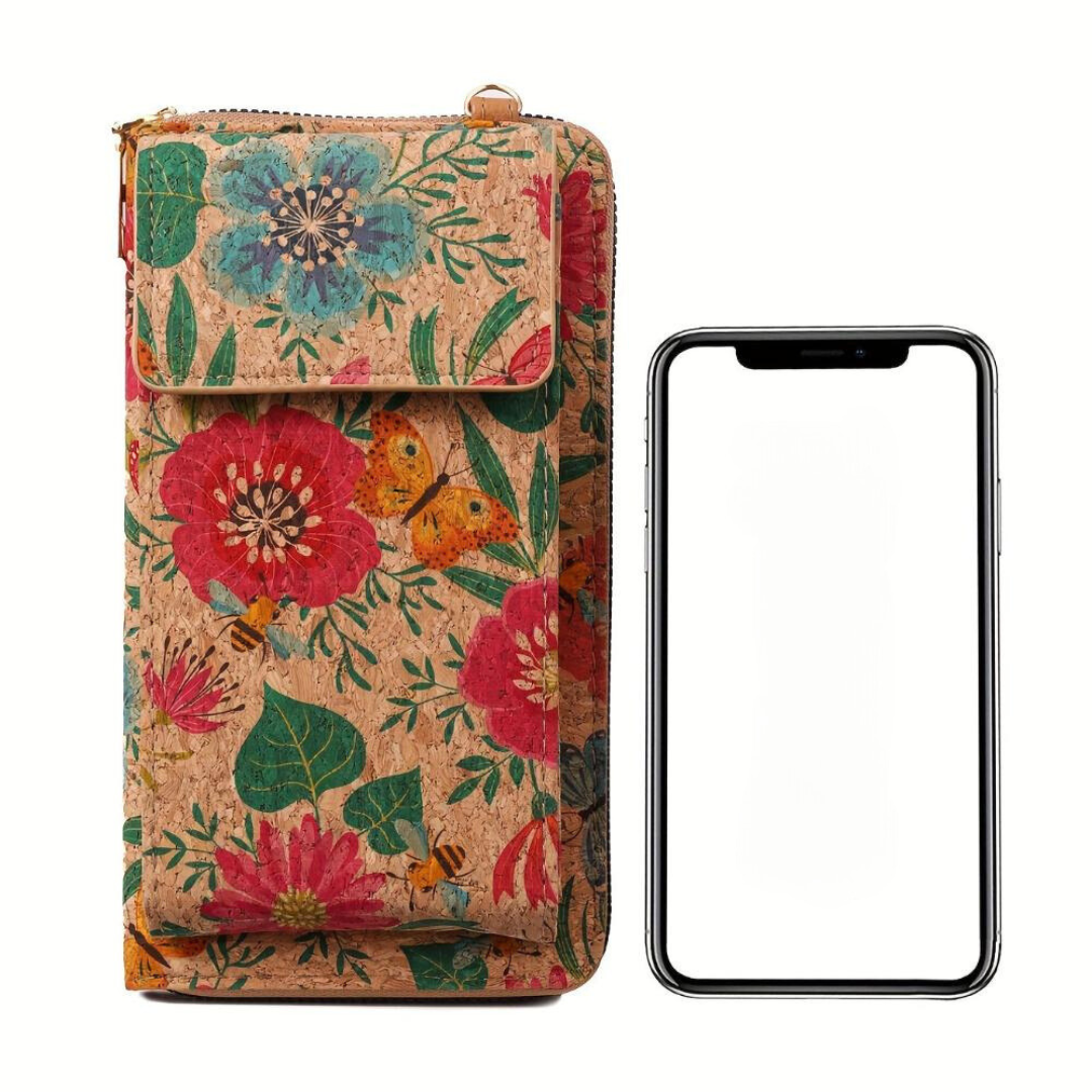 Bolso de hombro boho con flores de algodón, cómodo y elegantemente atemporal